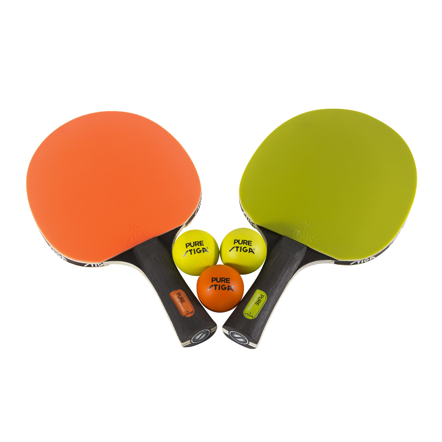 STIGA Pure Color Advance 2-Player Set - Includes Two Rackets and Three Balls - image 1 of 9