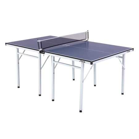 STIGA Space Saver - Mid-Size Portable Table Tennis Table - Compact Storage Fits in Most Closets – Includes Ping-Pong Net & Post - No Assembly Required