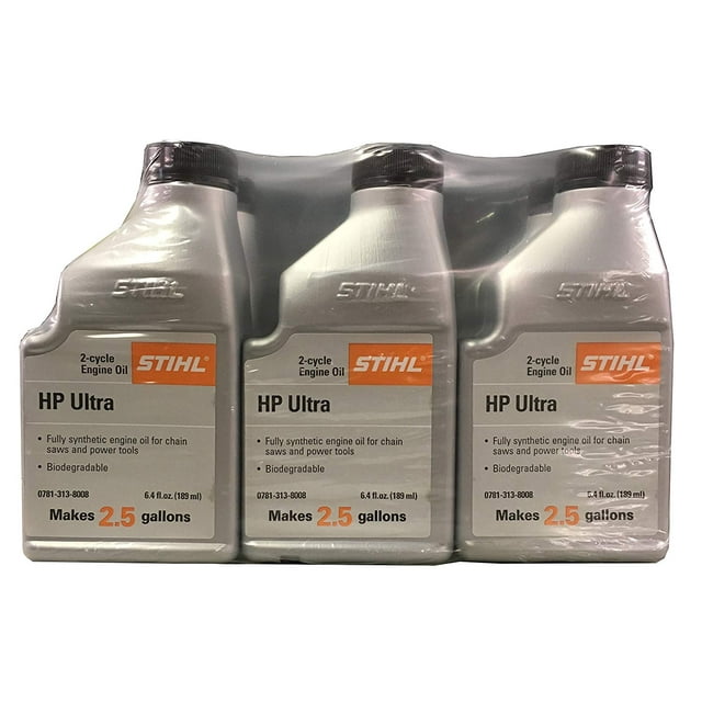 STIHL 6.4oz High Performance Ultra 2 Cycle Engine Oil, Chainsaw Gas Mixture, 6 Pack
