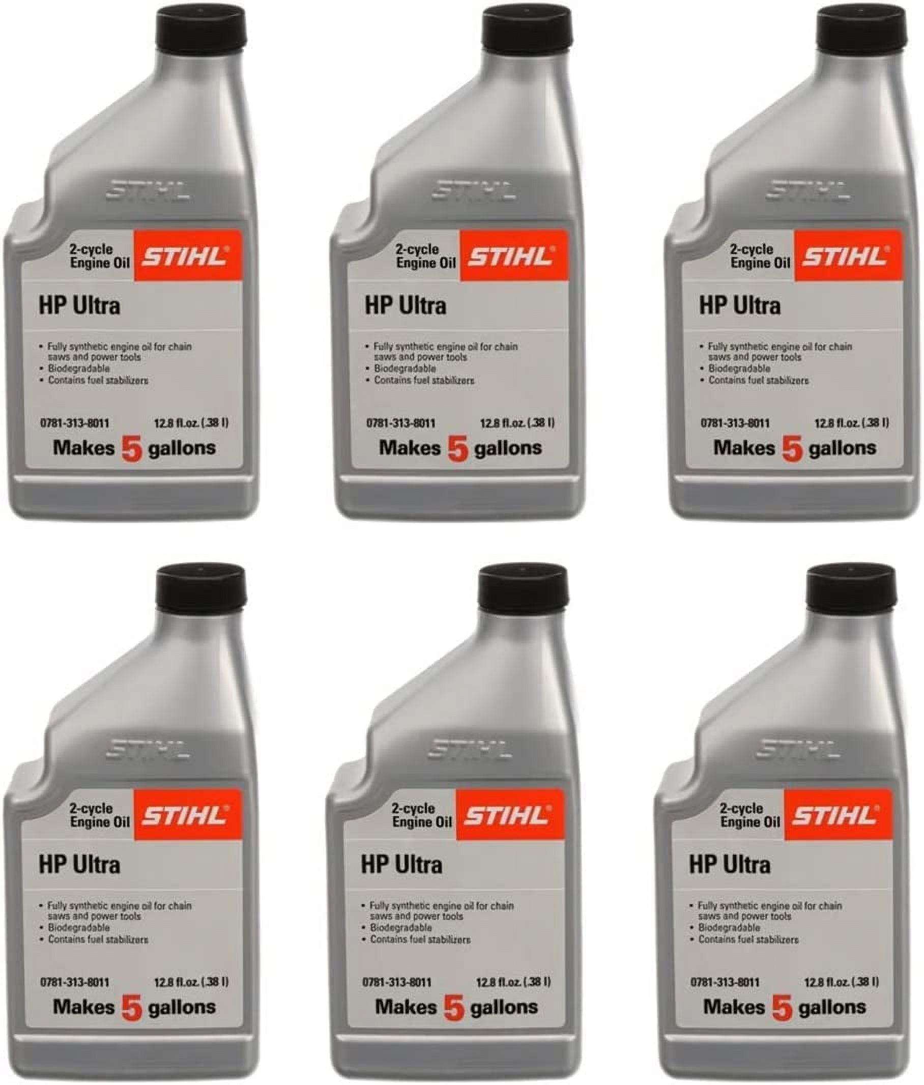 STIHL HP Ultra Full Synthetic 2-Cycle Engine Oil, 12.8 oz (6 Pack)