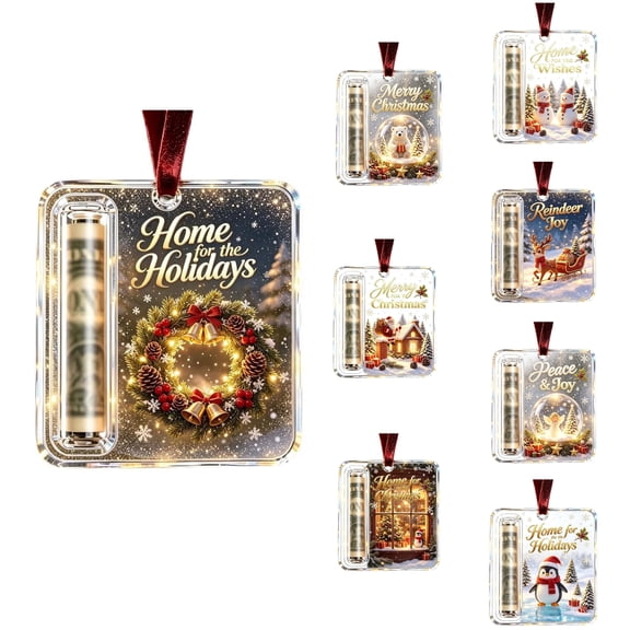 STIJGGN Christmas Cash Gift Ornament, Money Holder Hanging Decor, Unique Christmas Decoration for Christmas Tree