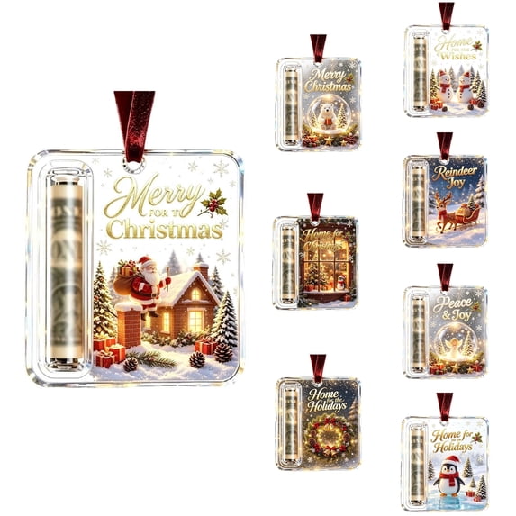 STIJGGN Christmas Cash Gift Ornament, Money Holder Hanging Decor, Unique Christmas Decoration for Christmas Tree