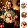 thumbnail image 1 of STIJGGN Christmas Diamond Art, Santa Snow Pearl Art Kits for Adults, DIY Crystal Round Wall Hanging Suncatcher Ornament, Holiday Decor Gift for Craft Lovers & Family Christmas Party, 1 of 5
