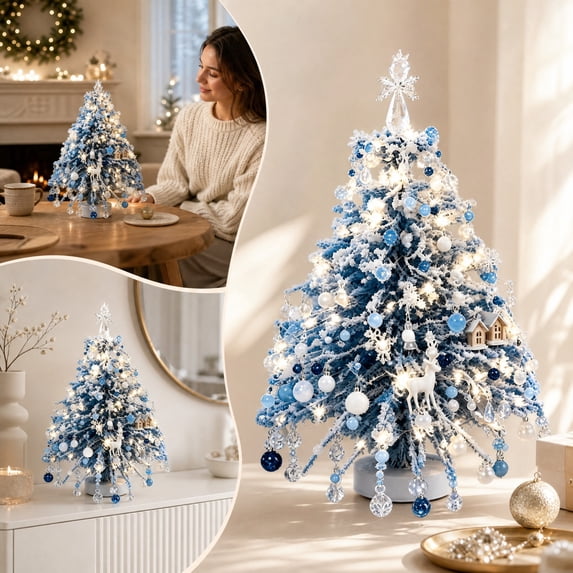 STIJGGN DIY Beaded Christmas Tree Kit, Mini Tabletop Craft Set with Green Seed Beads, Pearl Angel Topper & Colorful Charm Pendants, Creative Family DIY Activity