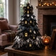 thumbnail image 1 of STIJGGN DIY Halloween Quilted Fabric Tree Kit, Pre-cut Patchwork Fabric Assembly, Autumn Home Decor & Creative Holiday Gift (Ghost House), 1 of 6