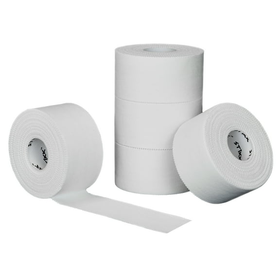 STIKK White Athletic Tape 5 Pack 1.5" x 15 Yard Rolls (45 feet) First Aid Tape Type
