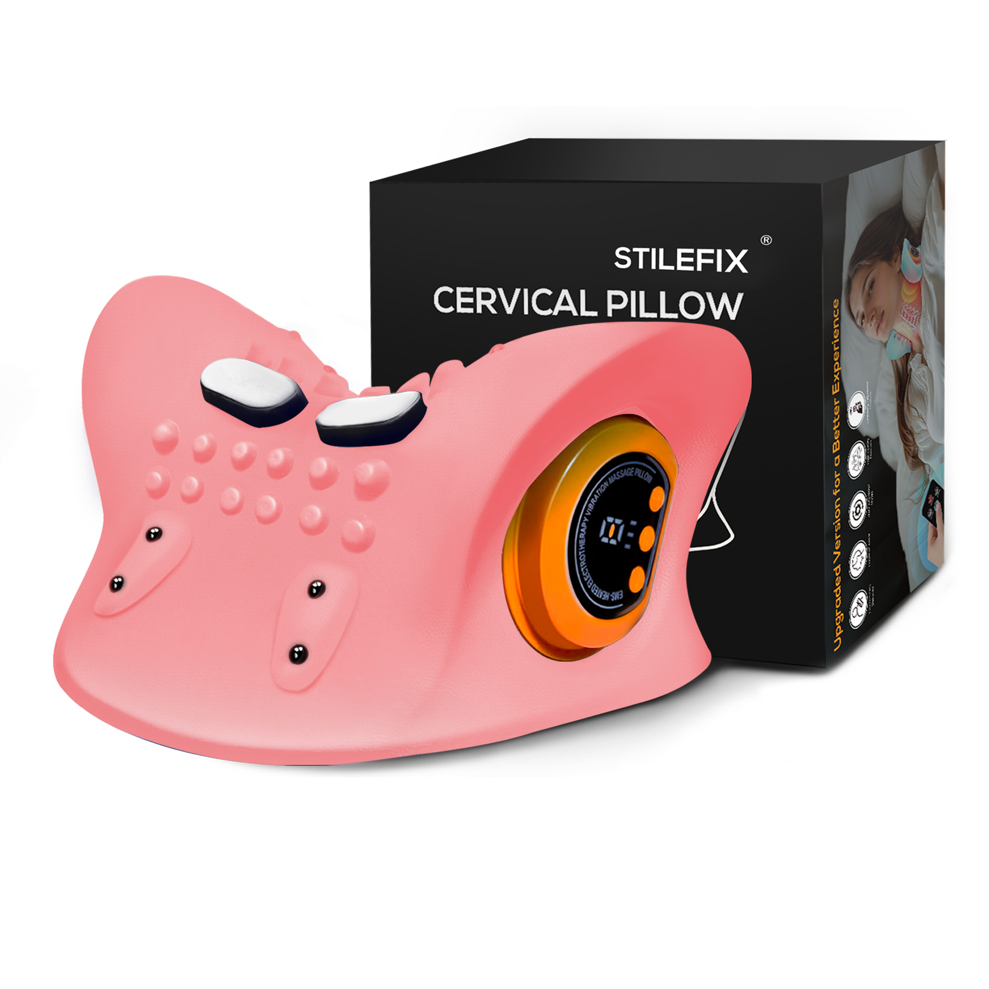 Neck assager, Neck Stretcher and Shoulder Relaxer with Heat, Portable
