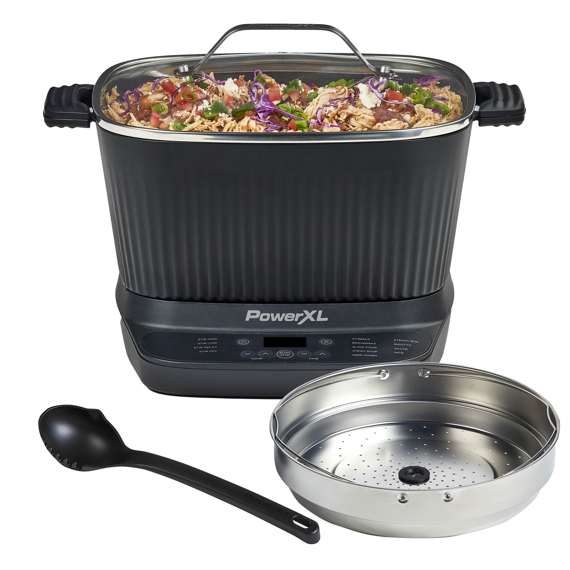 PowerXL 7.5 Quart Black Digital Multi-Cooker with Touchscreen