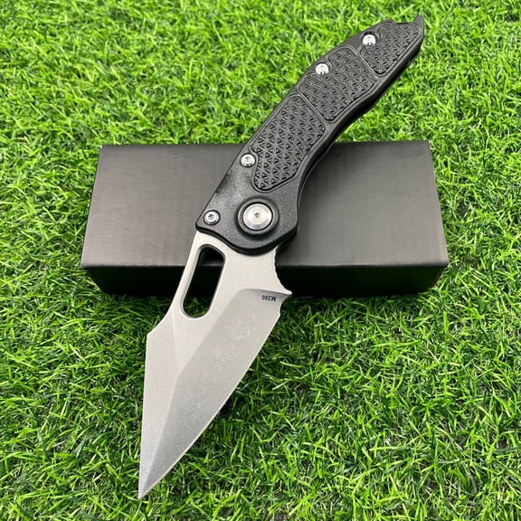 STITCH-A Tactical Folding Knife with M390 High-Hardness Blade, Aluminum Handle, CNC-Machined Grip, Compact EDC Pocket Knife for Outdoor Camping & Survival, Perfect Gift for Enthusiasts, Utility Knife