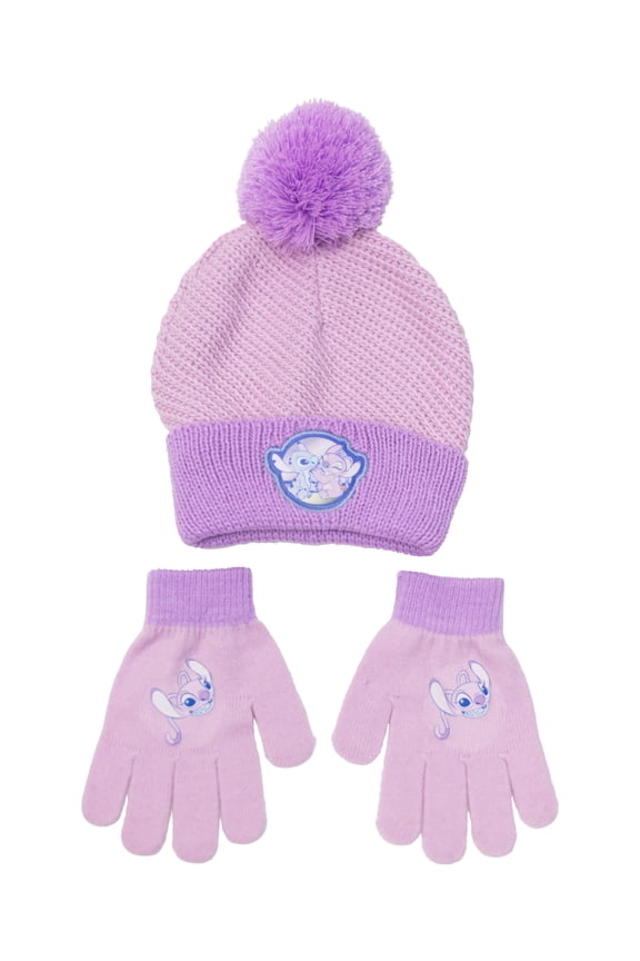 Lilo and Stitch Girl's Beanie Hat and Glove Set