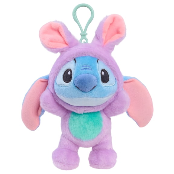 Disney Stitch Easter 5.5-inch Clip-on Plush Stitch Bunny, Ages 2 Years and up