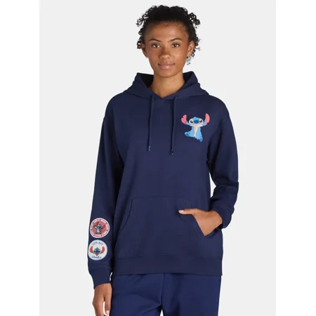 Disney Stitch Women's Chenille Graphic Hoodie, Sizes XXS-XXL
