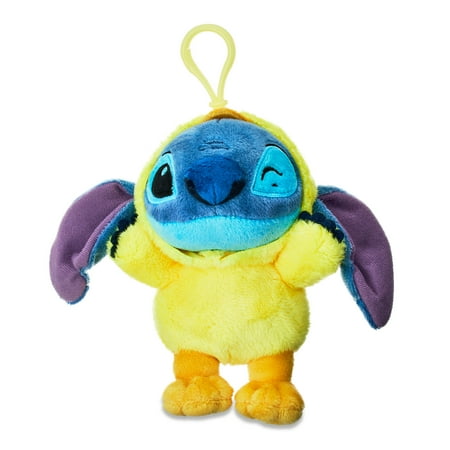 Disney Stitch Easter 5.5-inch Clip-On Stitch as Chick Plush Doll, Kids Ages 2 and up