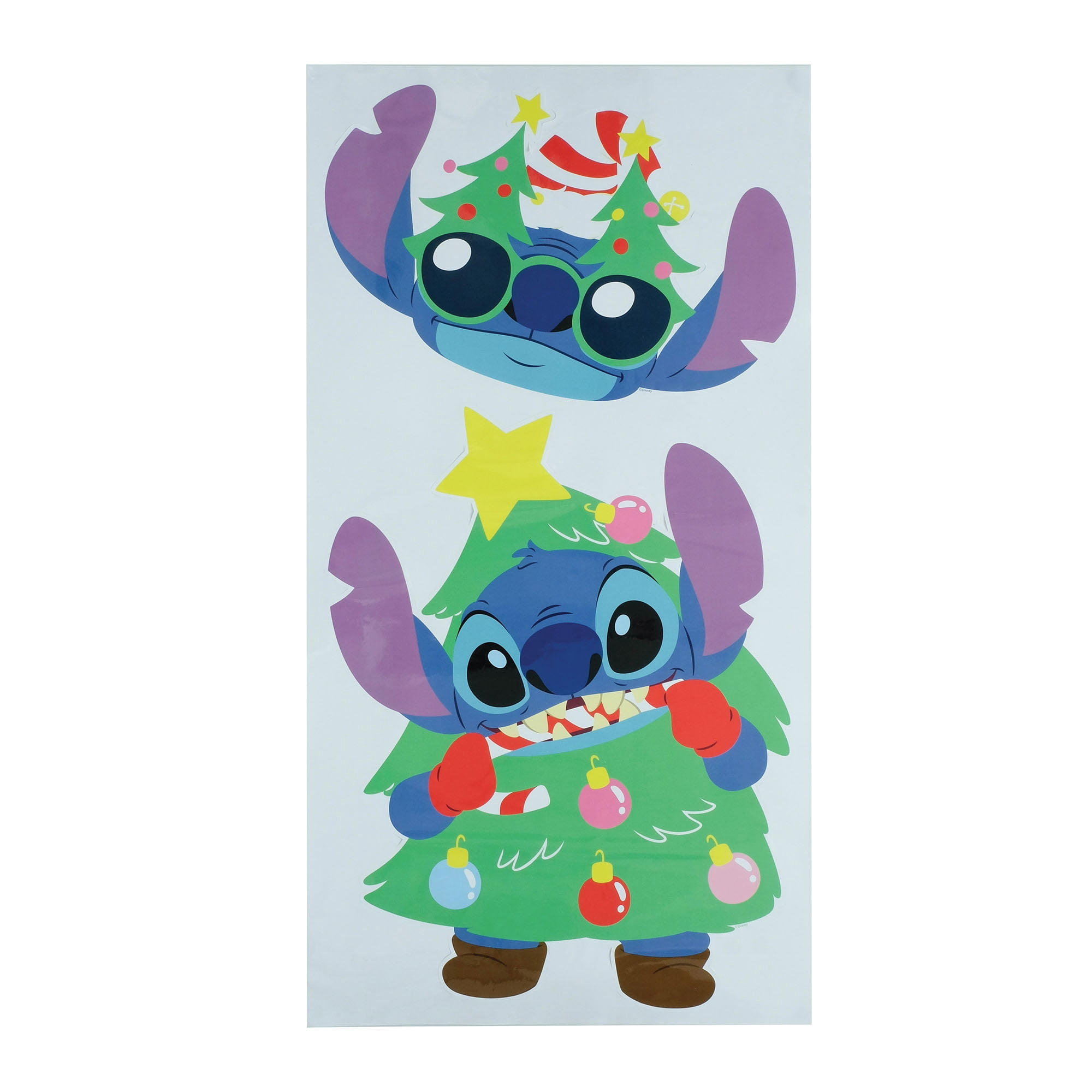 Disney Stitch Christmas Door Sticker Set – Holiday Wall & Door Decals