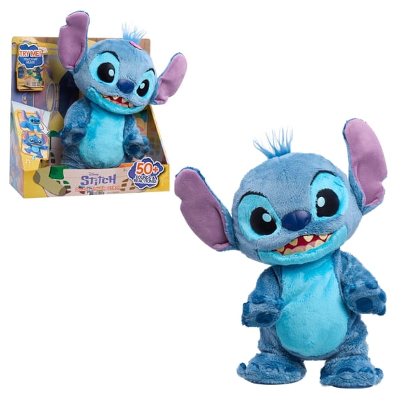 Disney Stitch Double Trouble Stitch Interactive Plush, 50+ Sounds and Reactions, Ages 3+