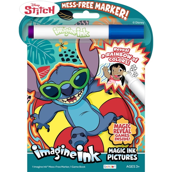 Disney Stitch 16-Page Imagine Ink Coloring Book with Mess Free Marker