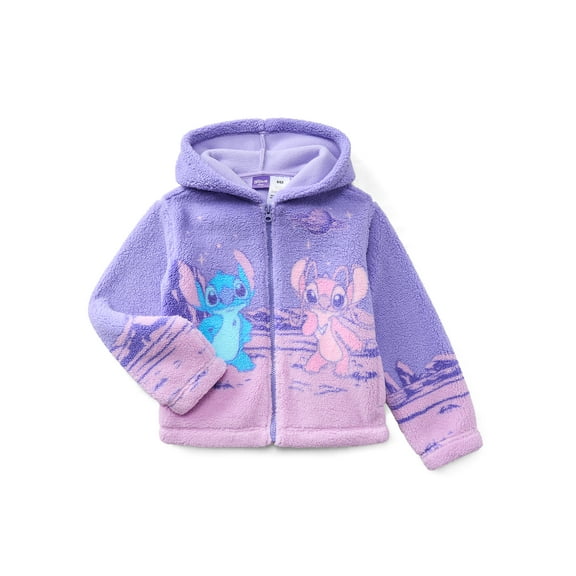 Stitch Girl's Plush Sherpa Jacket, Sizes 4-12