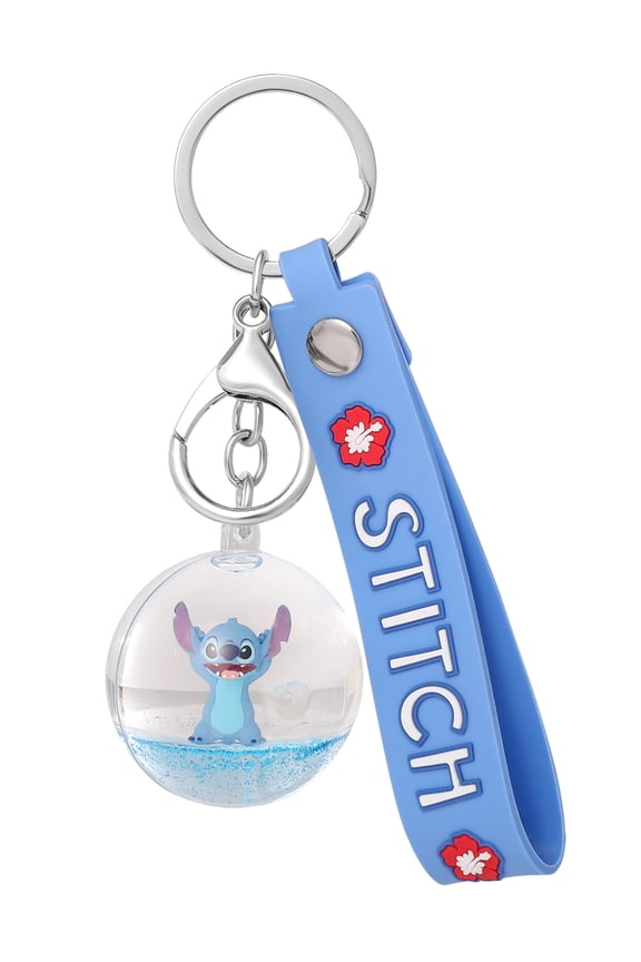 Charming Disney Stitch Liquid Keychain with Secure Attachment
