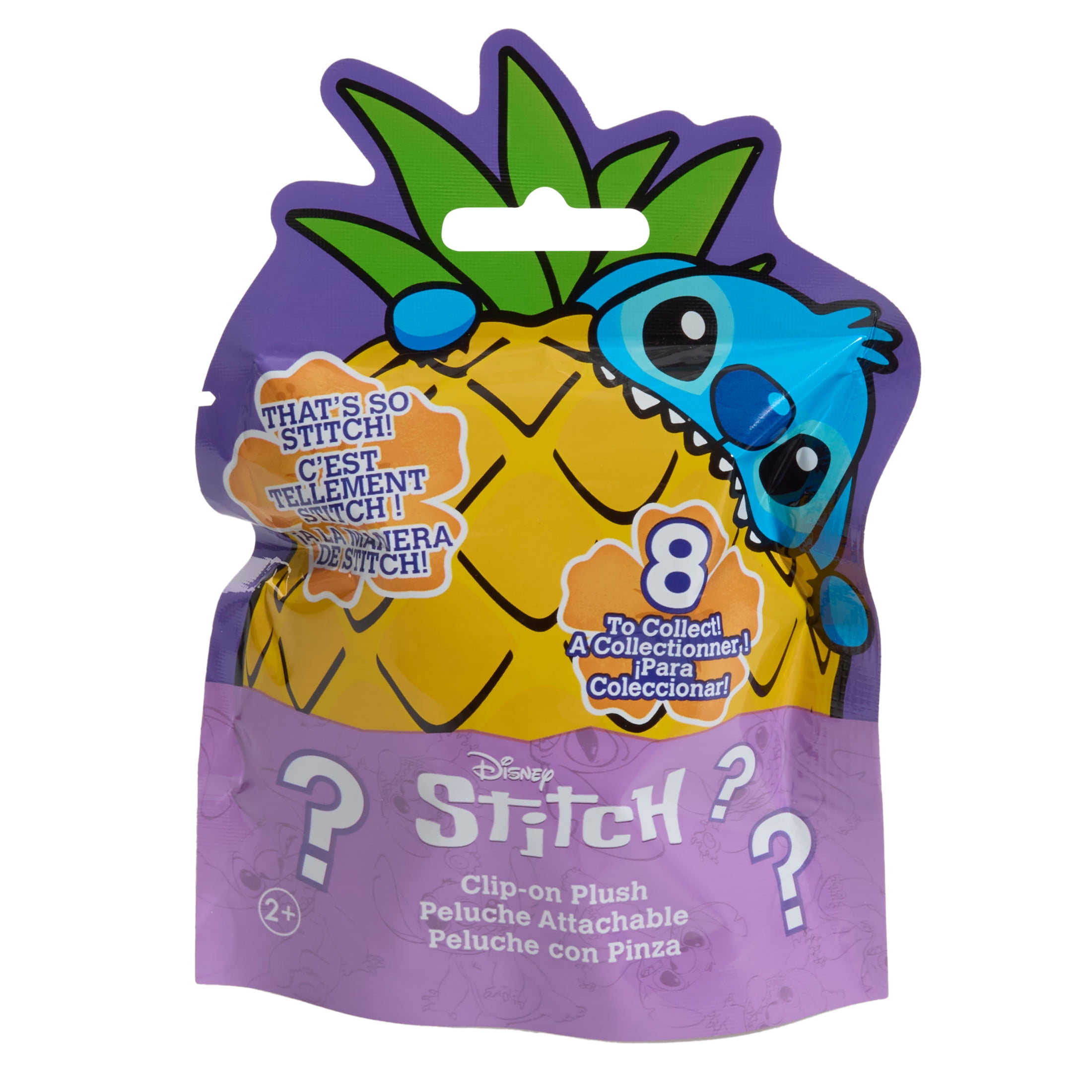 Disney Stitch Collectible Clip-On Mini Plush, 3.5 Inch Plush, Alien, Kids Toys for Ages 2 up