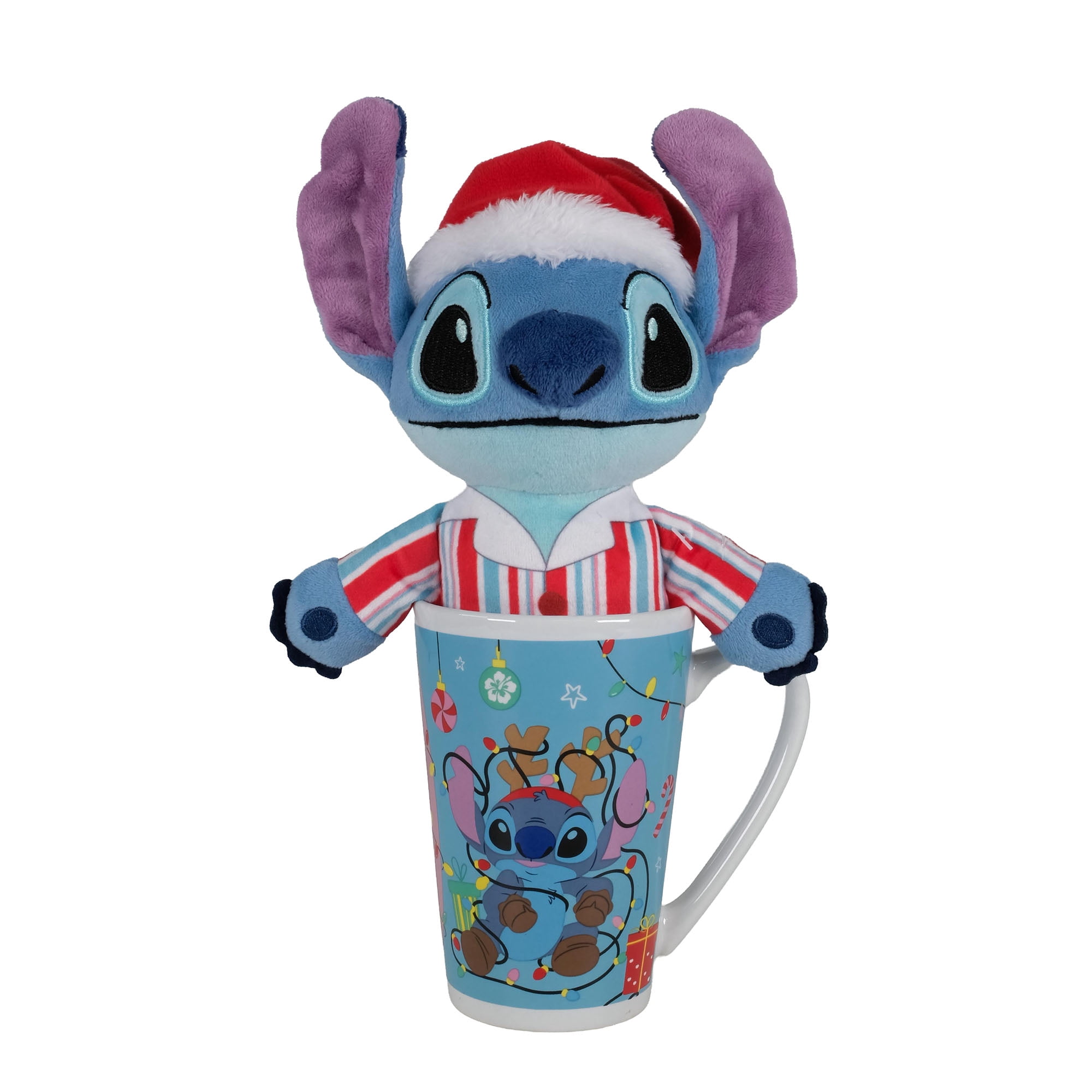 Disney Stitch Holiday Giftable Mug and Removable Plush, 2-Piece Set