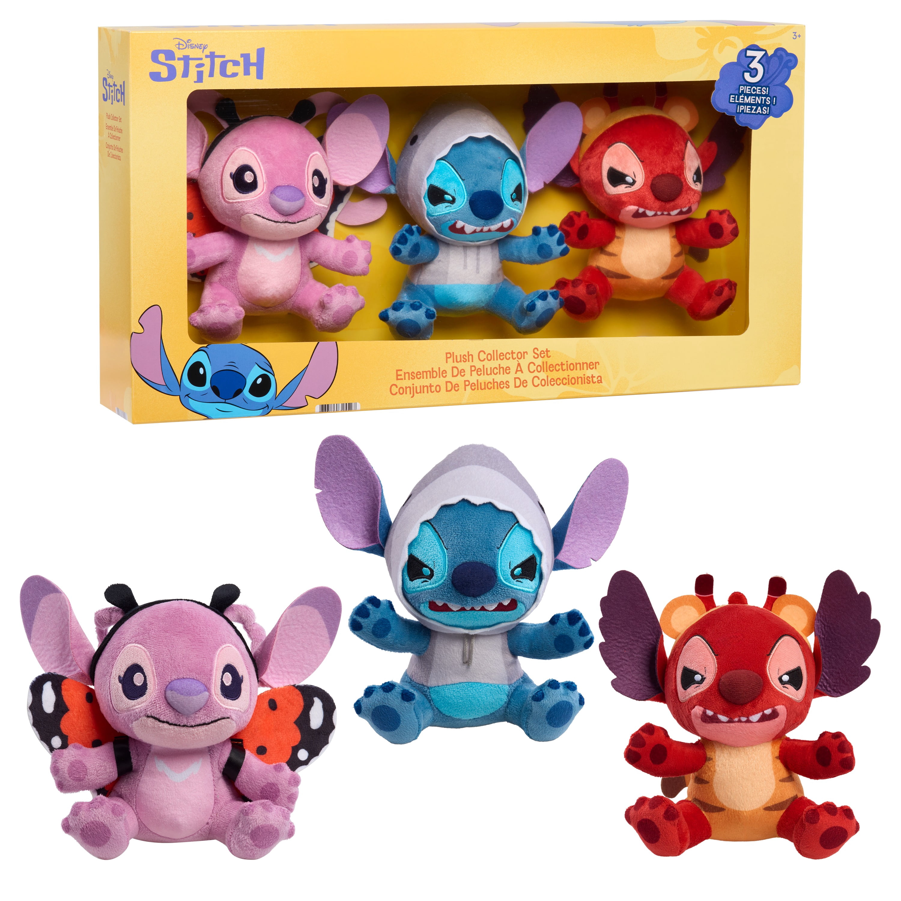 Disney Stitch Plush Collector Set, 4-Piece “Stitch Goes Wild” Plush Toys, Walmart Exclusive, Ages 3+