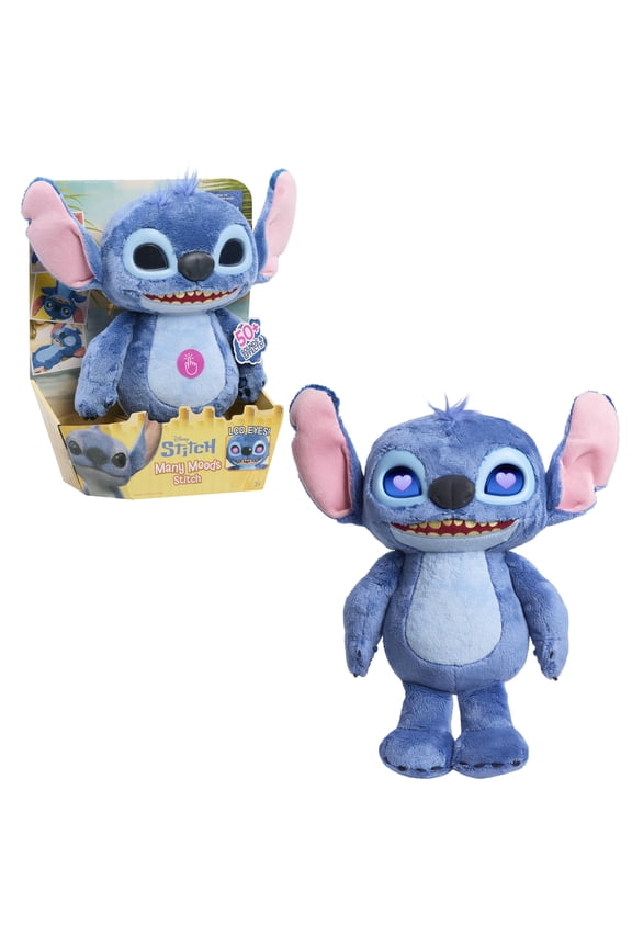Stitch Many Moods Interactive Plush Toy, 50+ Sounds & Phrases, Ages 3+