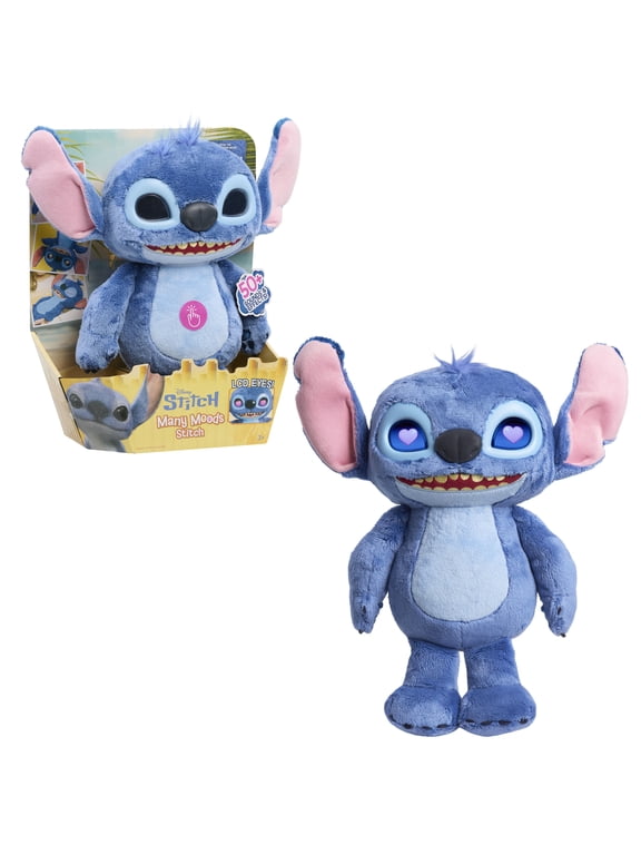 Disney Stitch Many Moods Interactive Plush Toy, 50+ Sounds & Phrases, Ages 3+