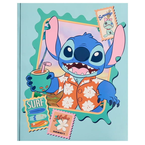 Stitch 2-Pocket Paper Folder with 3 Prongs, 9.25" x 11.6", for Students