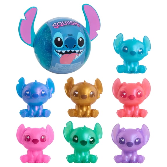 Disney Stitch Squish-a-Stitch Collectible Figures Blind Capsule - Series 3 , Squishy Fidget Toys, Ages 3+