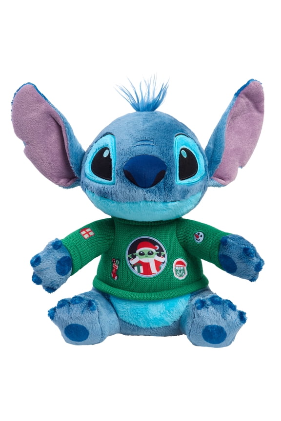 Stitch Plush Stuffed Animal with STAR WARS Sweater, 12.5-inches Tall, Kids Ages 2 and up