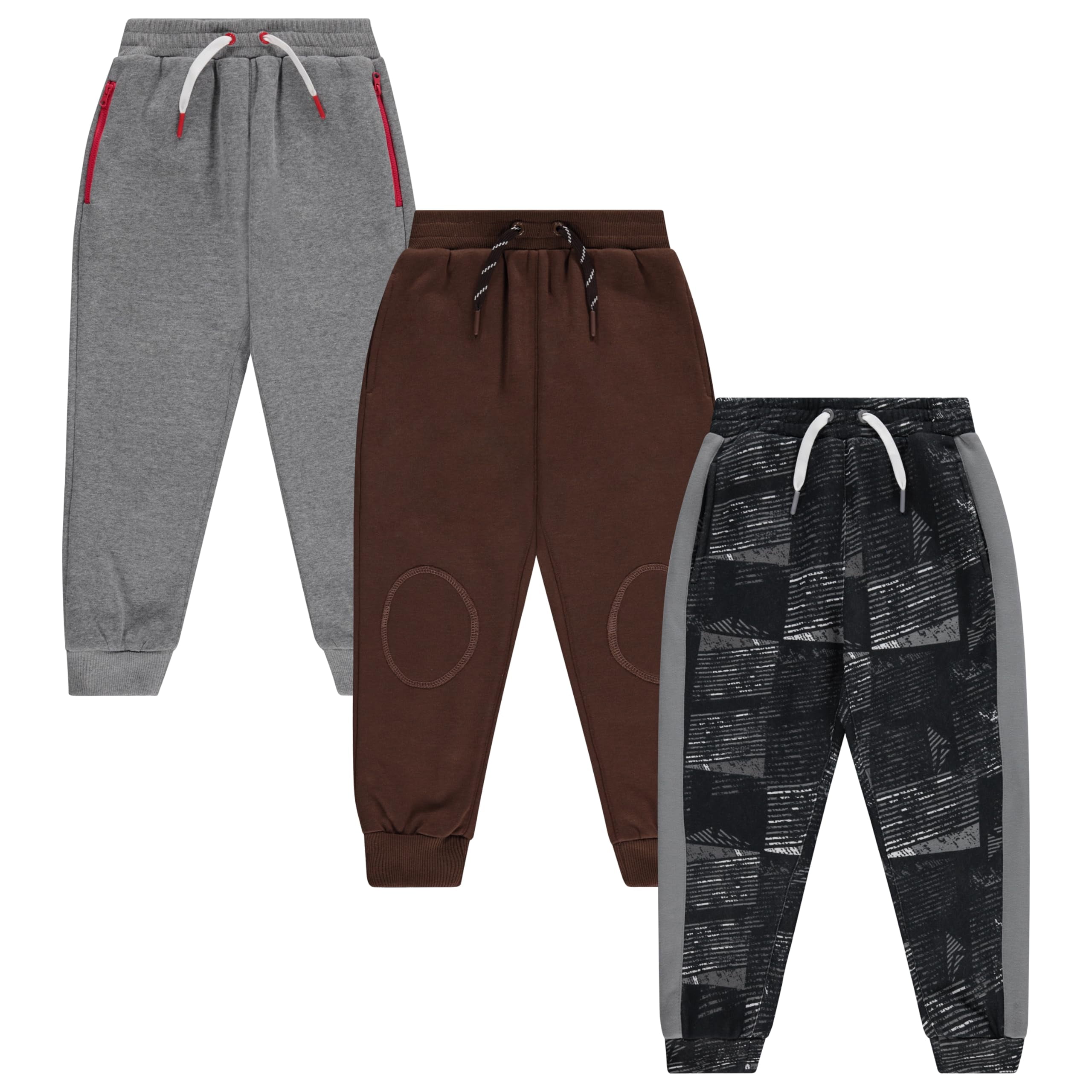 【SCENERITY】Er Stitch Pants STITCH & STONE Boys 3PK Joggers - Comfy and Cool Pants for