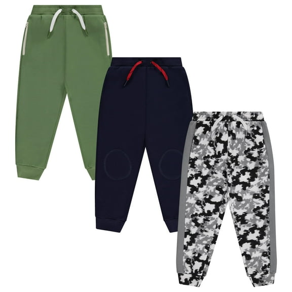 STITCH & STONE Boys 3PK Joggers - Comfy and Cool Pants for Boys, TDYE , 7/8