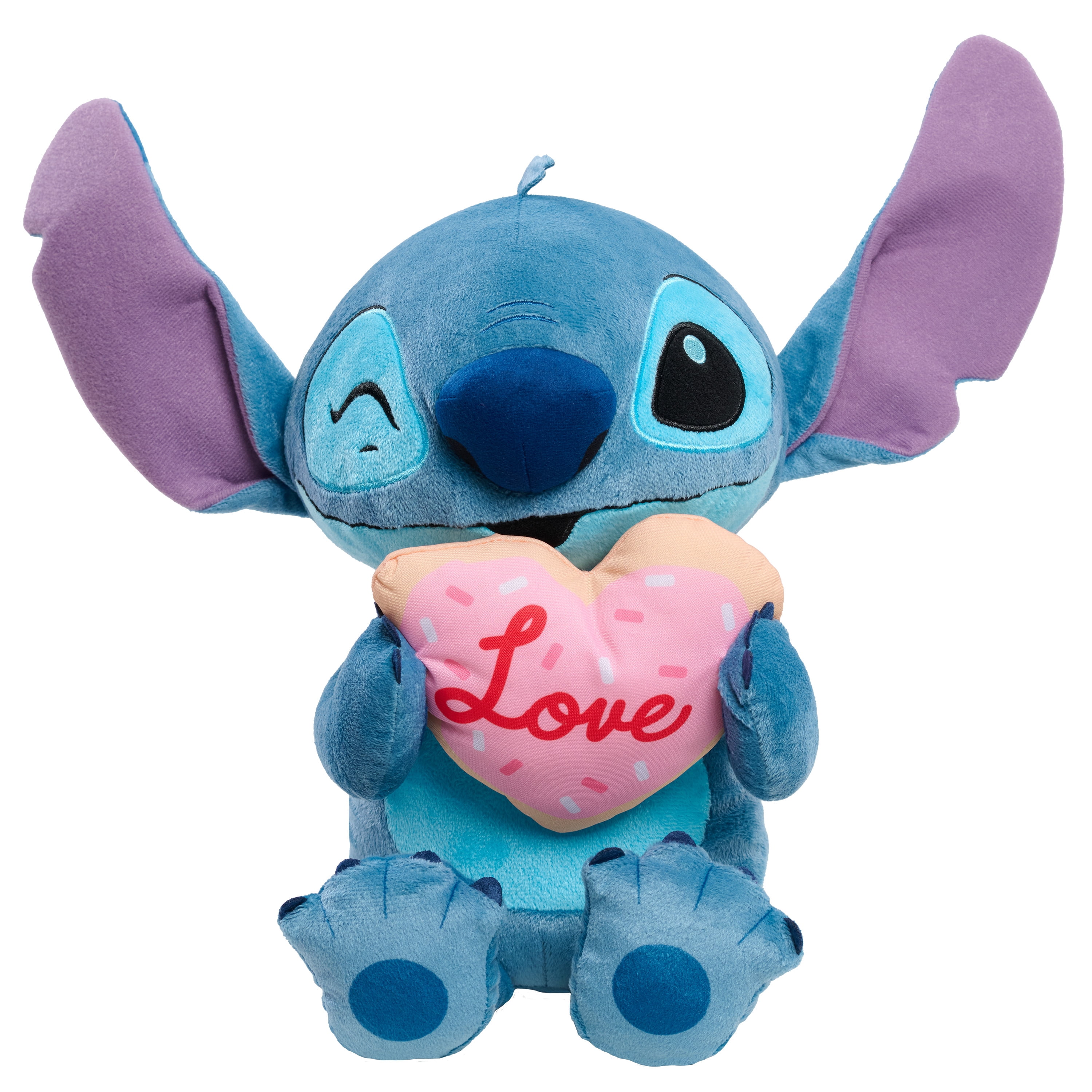 Valentine's Day Disney Stitch with Cookie Large Plush, 13", Ages 2+