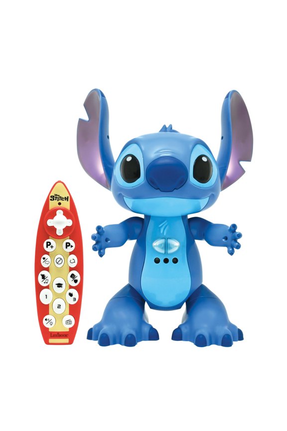 , Disney Stitch, English Remote Controlled Interactive Robot, Gesture and Remote Control, Touch Sensitive, Programmable, Two Speed, Blue