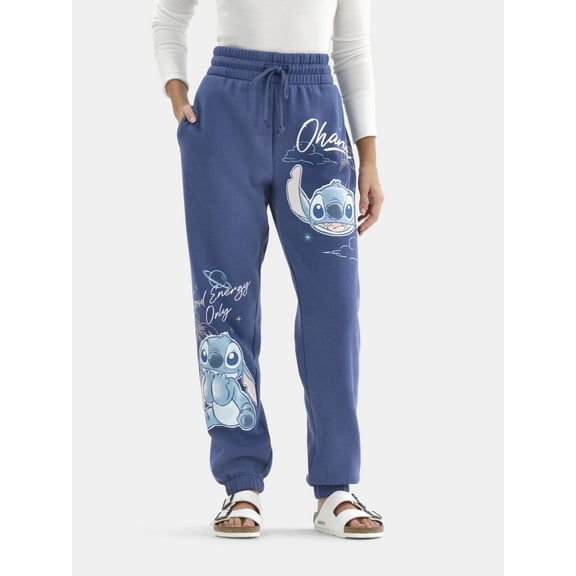 Disney Stitch Graphic Print Joggers, Womens