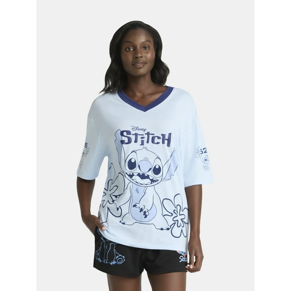 Stitch Women's Football Tee with Short Sleeves, Sizes XXS-XXL