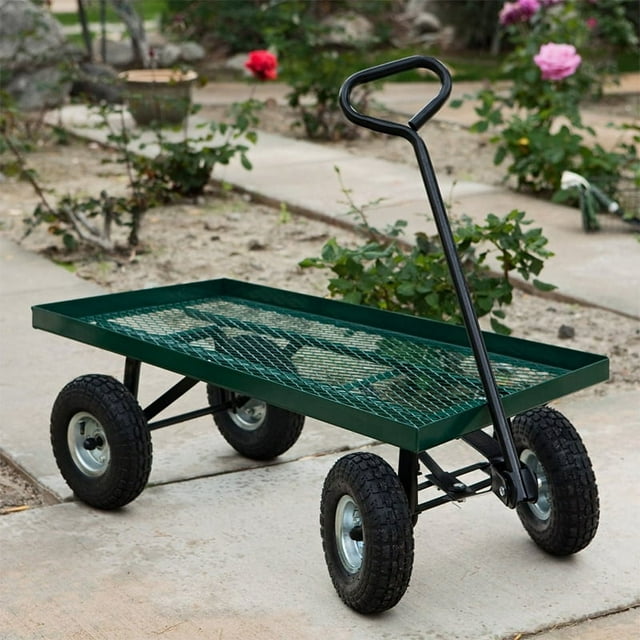 STKUSA Wagon Garden Cart Nursery Trailer Wheelbarrows