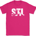 thumbnail image 1 of STL Saint Louis Cityscape Missouri T-Shirt Home Local City Graphic Tee - Pink, 2XL, 1 of 1