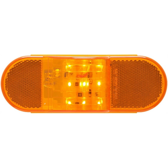 STL75AMBP 6" Oval Sealed LED E2 Rated Mid Ship Turn Signal Light, Amber