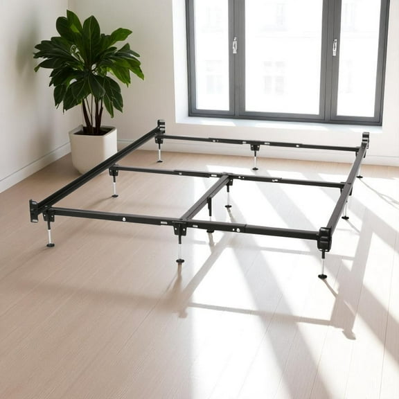 STLBEDS Super Heavy Duty Metal Bed Frame with 10 Legs + Center Support for Bolt On Headboards and Footboards - Made in The USA to Hold 3000+ Pounds (King (U.S. Standard))