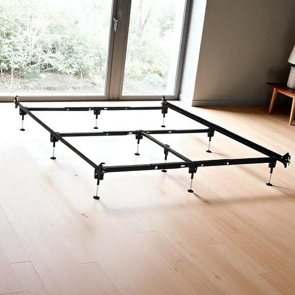 STLBEDS Super Heavy Duty Metal Bed Frame with 10 Legs + Center Support for Hook Up Headboards and Footboards - Made in The USA to Hold 3000+ Pounds (Queen (U.S. Standard))