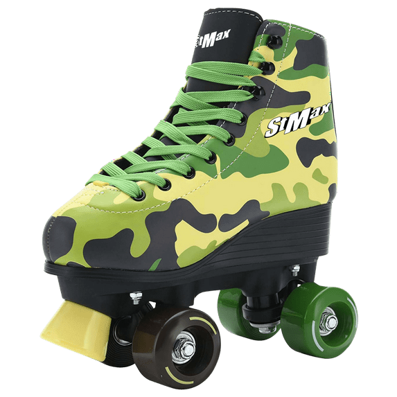 STMAX Quad Roller Skates for Boys, Girls and Women Camo Skates Size 2.5 Youth to 7.5 Men Outdoor/Indoor & Rink Skating Adjustable Lace System (5 Youth)