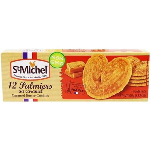 St Michel 1824309 3.52 oz 12 Palmiers & Au Caramel Cookies