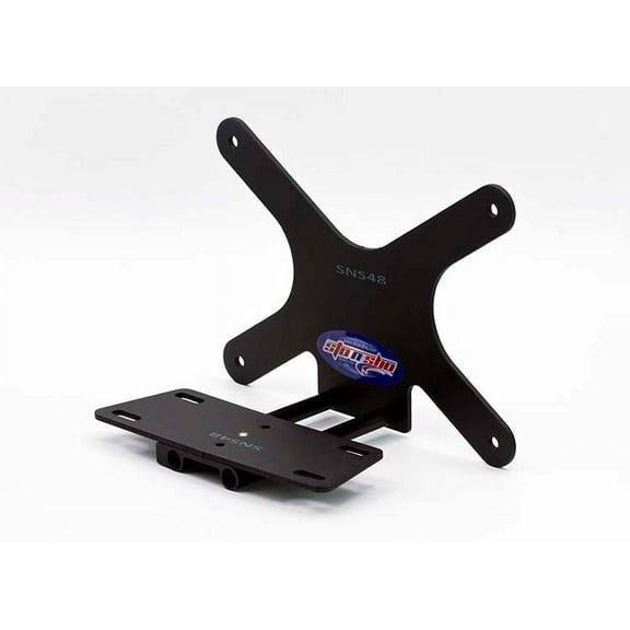 STO N SHO Front License Plate Bracket Compatible with 2008-2018 Jeep Wrangler JK  with plastic bumper (SNS48)