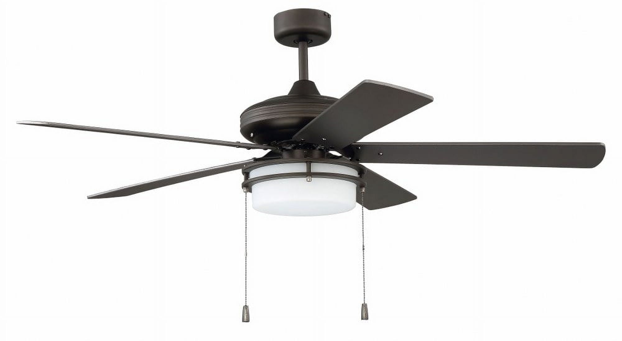 Craftmade 52" Espresso Ceiling Fan with LED Light and Reversible Blades