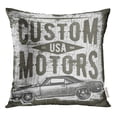 thumbnail image 1 of STOAG American Retro Car Graphics Typographic Vintage for Label Badge Throw Pillowcase Cushion Case Cover 18x18 inch, 1 of 1