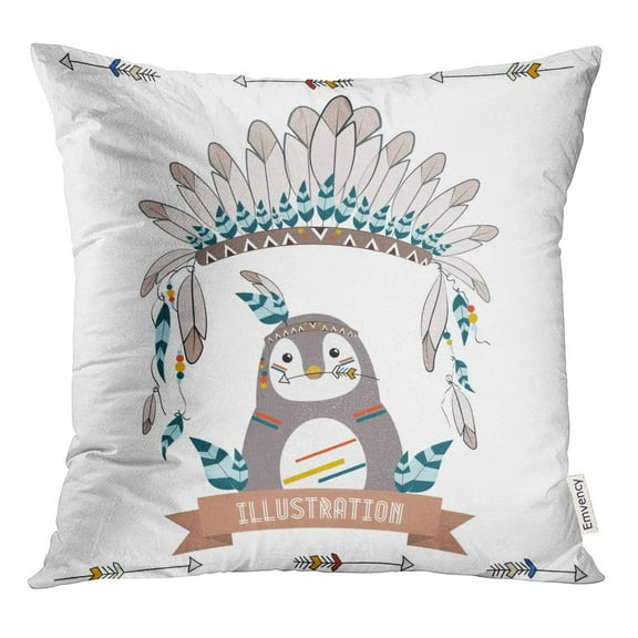 STOAG Arrow Collection of Cute and Funny Penguin Feathers Throw Pillowcase Cushion Case Cover 16x16 inch