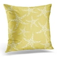 thumbnail image 1 of STOAG Beach Yellow and White Starfish Pattern Sea Throw Pillowcase Cushion Case Cover 20x20 inch, 1 of 1
