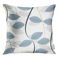 thumbnail image 1 of STOAG Blue Pattern Leaf Modern Graphic Abstract Line Simple Throw Pillowcase Cushion Case Cover 20x20 inch, 1 of 1