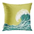 thumbnail image 1 of STOAG Blue Tsunami Sea Wave Realistic in Oriental Vintage Ukiyo E Style Yellow Abstract Aqua Throw Pillowcase Cushion Case Cover 20x20 inch, 1 of 1